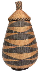 The Niger Bend - Vintage Tutsi Basket from Rwanda - Medium - 11" x 6"