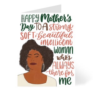 To a Strong Woman - Black woman Mother's day card