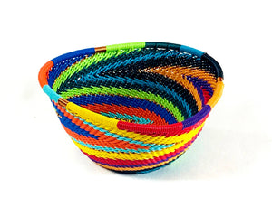 Bridge for Africa - Telephone Wire Triangular Bowl  - African Spirit
