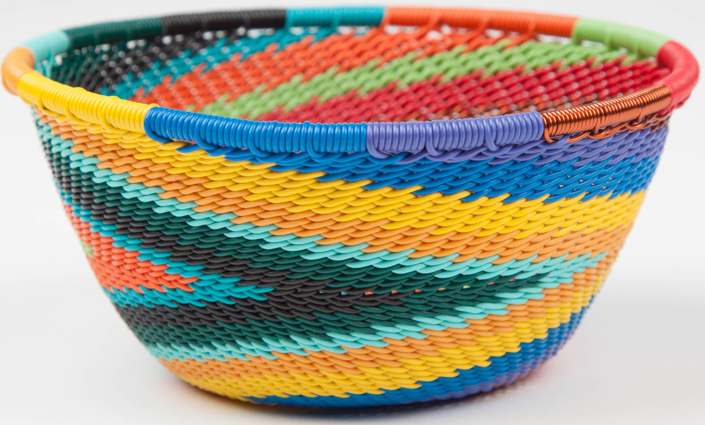 Bridge for Africa - Telephone Wire Small Round Bowl  - African Spirit