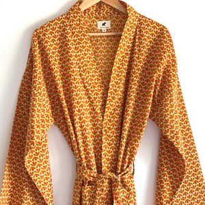 The Indian Bazaar - House Coat Womens -  Beach Robe / Swim Cover up + bag