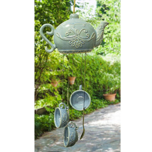 Teapot Wind Chime- Blue or Green