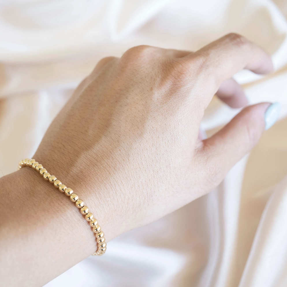 Rose Gypsy - Gold Beaded Bracelet