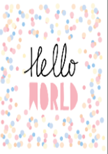 RSVP Gifts And More - Hello World (Pink) - Baby Shower Card