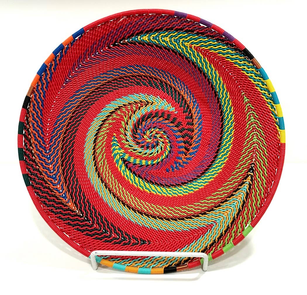 Bridge for Africa - Small Platter - Red Rainbow
