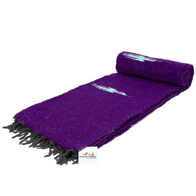 Purple Thunderbird Mexican Blanket Baja Yoga Throw Prop-West Path
