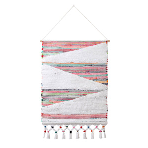 LR Home - Boho Chindi Cloudy Day Woven Wall Hanging