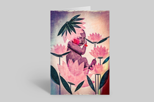 Brooklyndolly - Pink Lotus Baby Card
