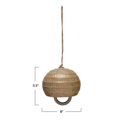 Large Debossed Stoneware Bell