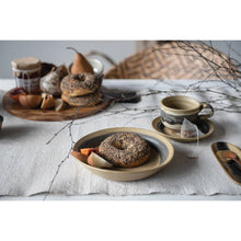 Stoneware Mug with Saucer, Set of 2