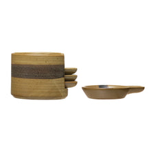 Stoneware Tapas Holder & Plates