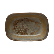 Stoneware Plate, Reactive Glaze