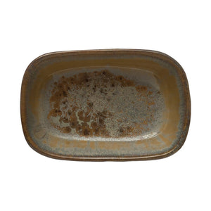 Stoneware Plate, Reactive Glaze