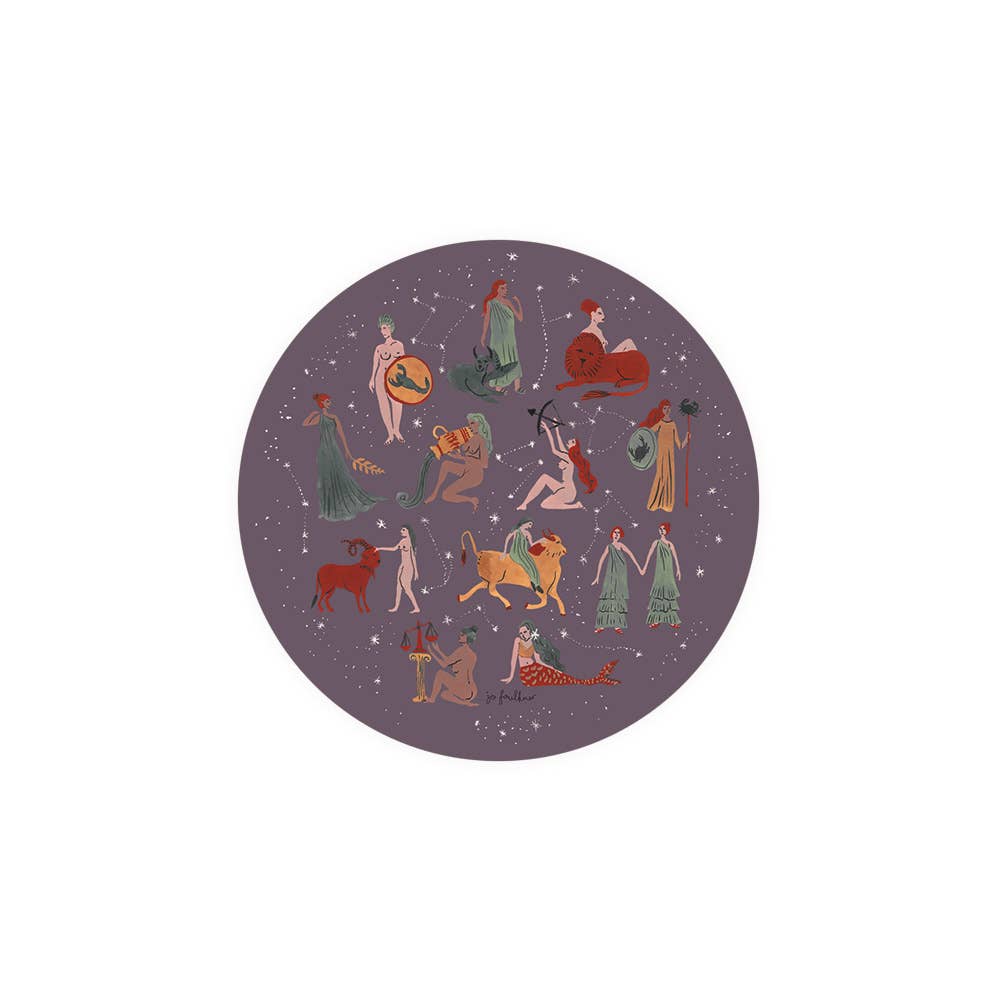 Astrological Ladies-Seedlings Coaster