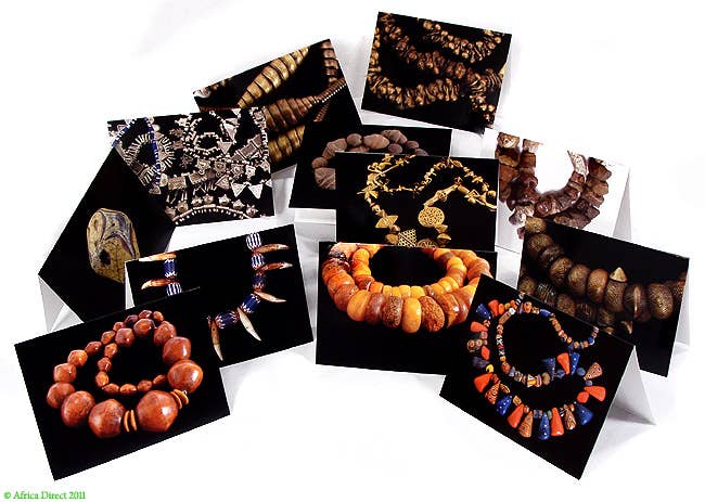 12 African Beads Photo Greeting Cards 57267 - Africa Direct