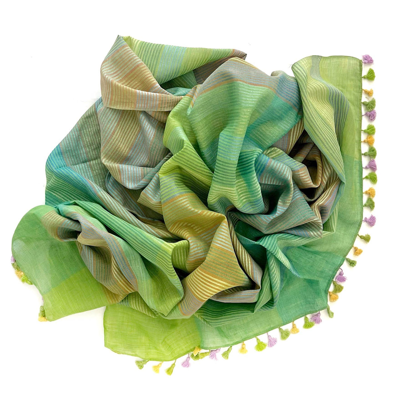 Marigold Row (previously Pavo SF) - 1416 cotton silk scarf