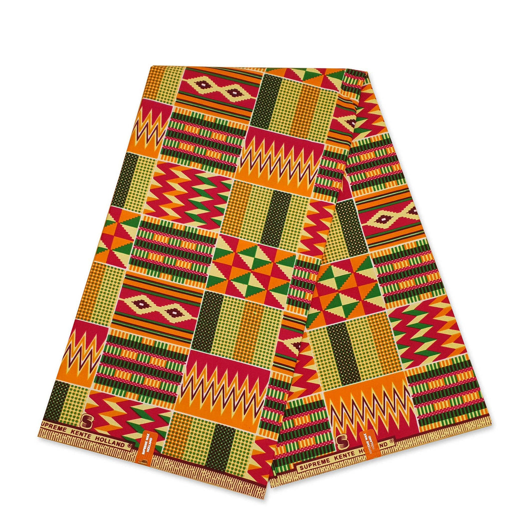 AfricanFabs - 6 Yards - African Ghana / Kente print fabric KT-3084
