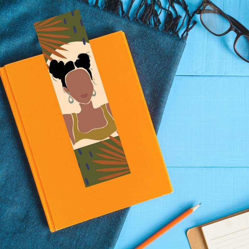 African American Woman Bookmark