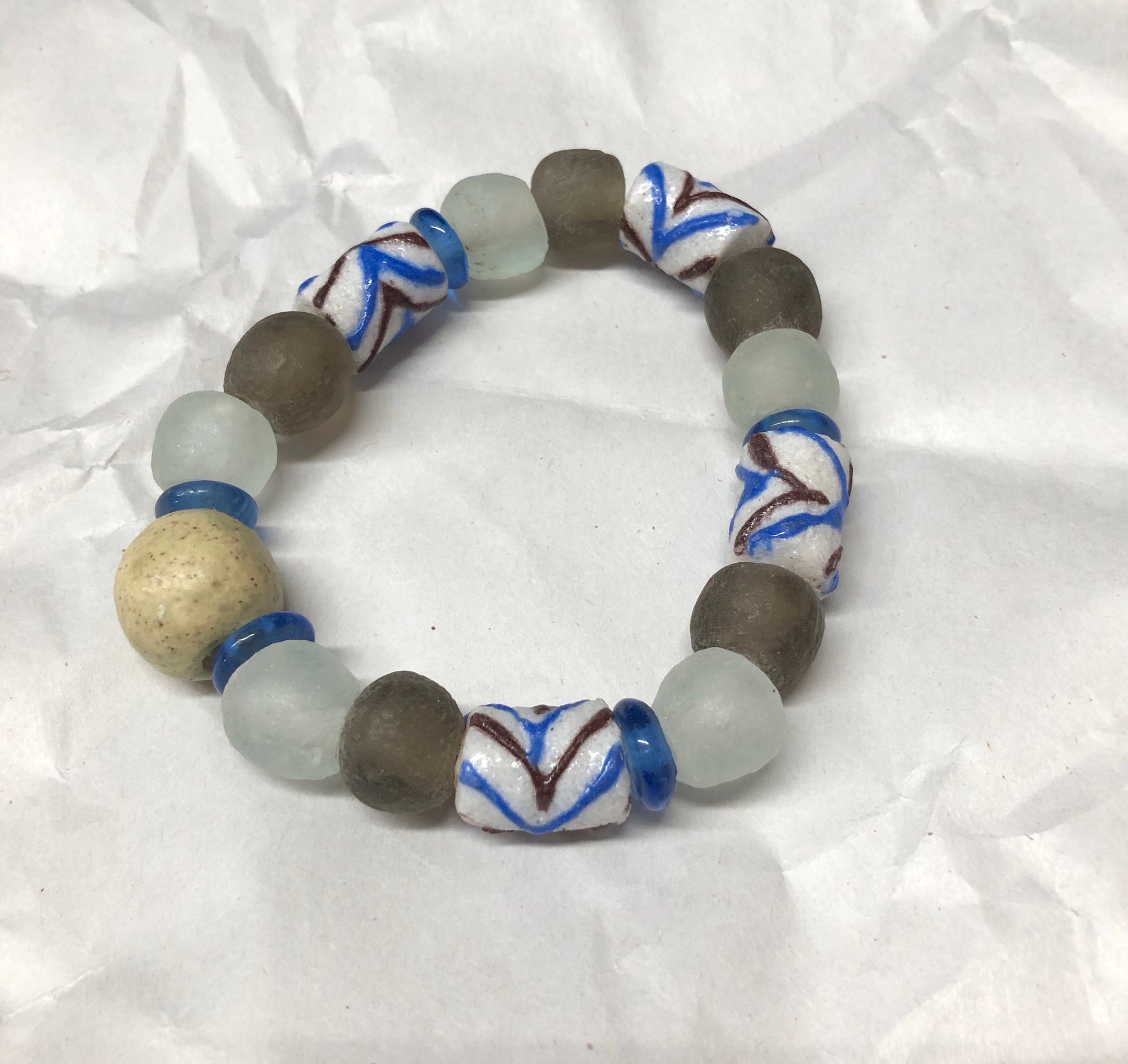 Antique Capri Blue African Trade Beads | Beadparadise.com