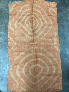 Kuba Cloth - Rust Ground with Natural Accents