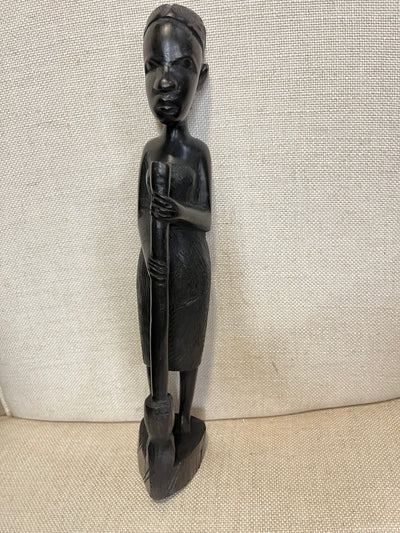 African Ebony Wood Carved Statues