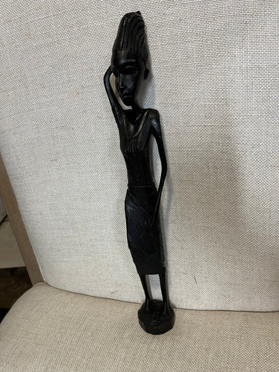 African Ebony Wood Carved Statues