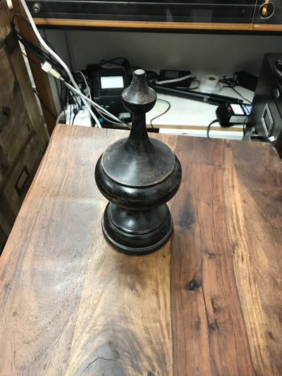 Wooden Finial Box - Dark Wood
