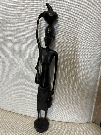 African Ebony Wood Carved Statues