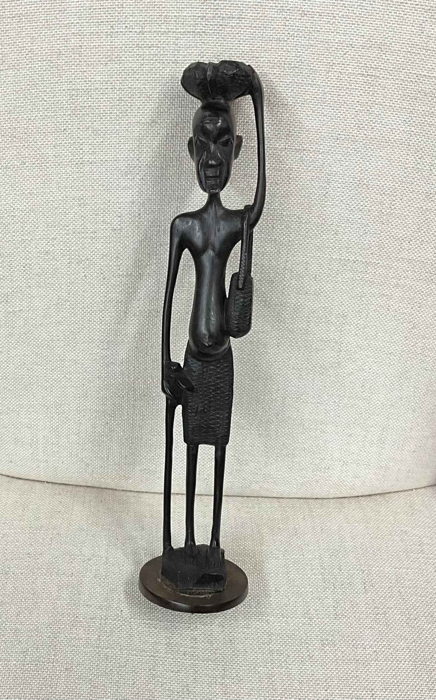 African Ebony Wood Carved Statues