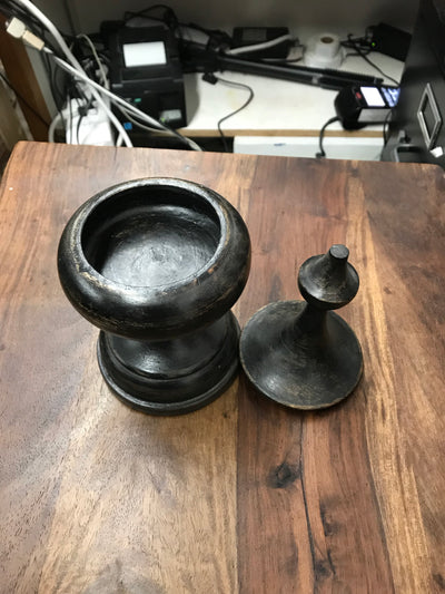 Wooden Finial Box - Dark Wood