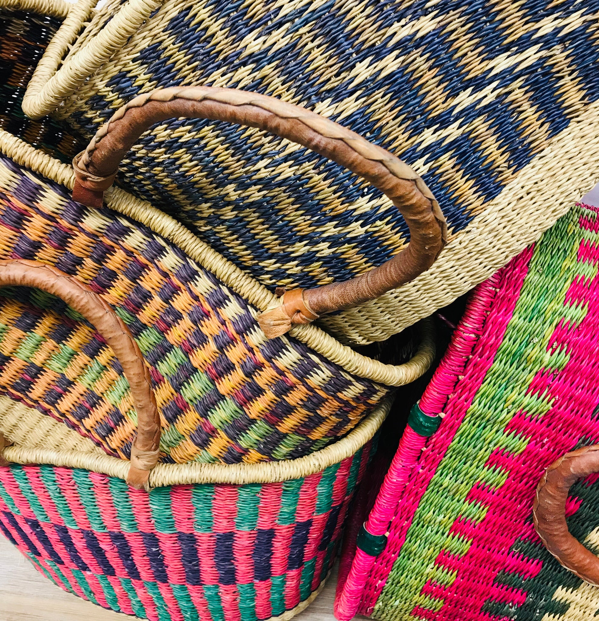 African Market Baskets/Handbag Cultural Interiors
