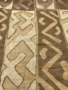 Kuba Cloth - Natural Ground with Tonal Accents