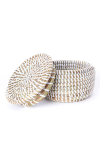 Swahili Modern - White Miniature This-and-That Basket