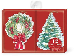 Tinsel Gift Tags Wreath & Tree