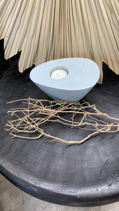 Sagebrook Home Wedge Ceramic Tea Light Candle Holder