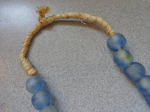 African Sea Glass Bead Necklace